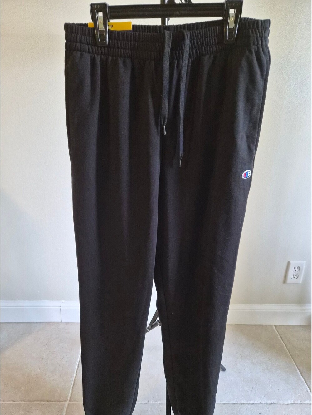 Champion woman's Black Jogger Sweatpants with Elastic Waistband 0152